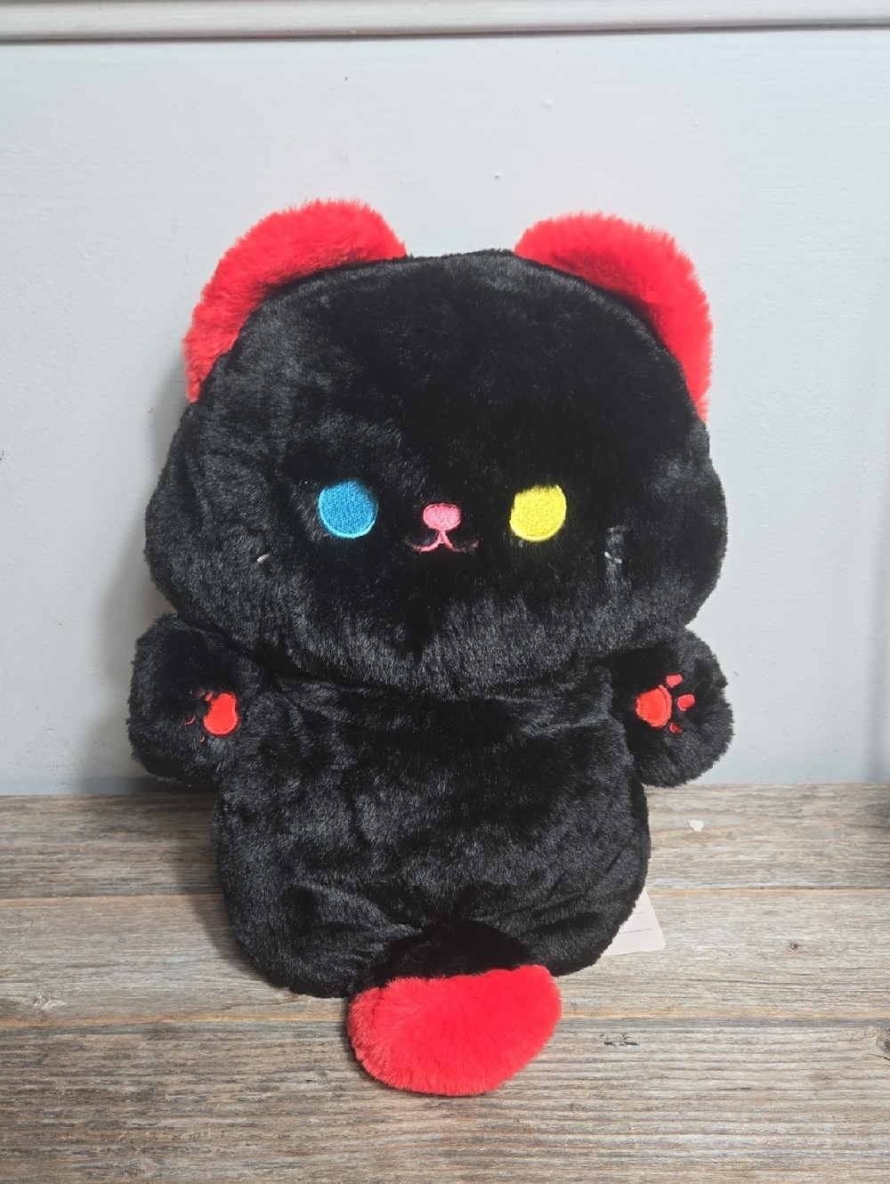 Mewaii Devil Kitten Black Plush Cat With Tag 17"